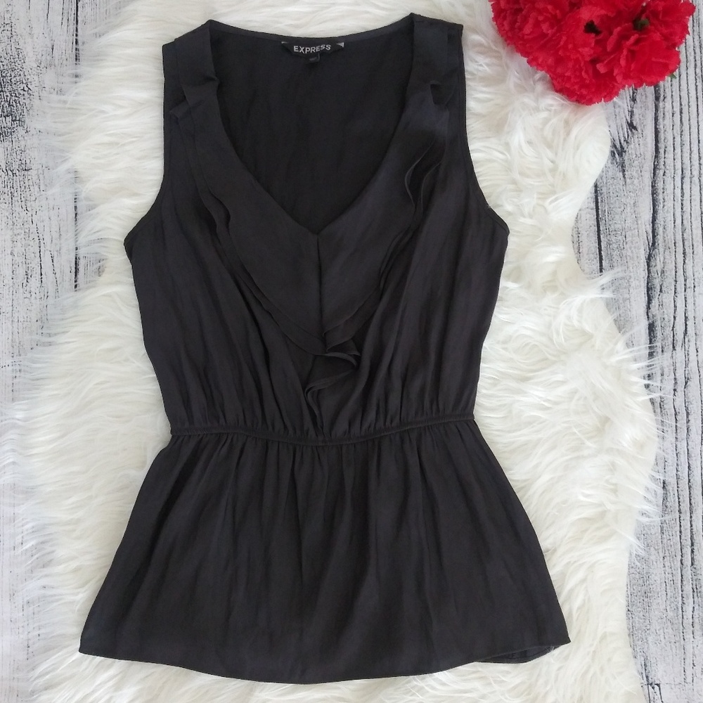 🌟LIKE NEW🌟 EXPRESS charcoal gray top
